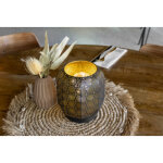 Securit lampe de table  led rechargeable marrakech, noir / or