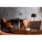 Securit lampe de table led rechargeable georgina, noir Securit lampe de table led rechargeable georgina, noir