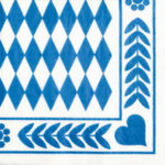 Serviette � motif 'bleu bavarois', 400 x 400 mm