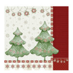 Serviette � motif de no�l 'winter harmony'