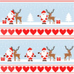 Serviette � motif de no�l 'x - mas decoration'