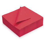 Serviettes de table jetables 33 x 33 cm rouge - lot de 50