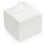 Serviettes de table jetables aspect gaufr� 29 x 29 cm blanc - lot de 200
