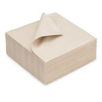 Serviettes de table jetables aspect tissu 40 x 40 cm taupe - lot de 50 Serviettes de table jetables aspect tissu 40 x 40 cm taupe - lot de 50