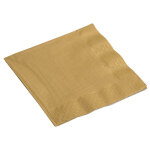 Serviettes de table en papier, coloris or mtallis, le lot de 20