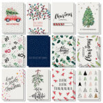Set de cartes postales de no�l 'colourful chrismas', a6
