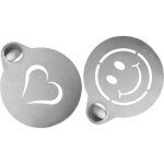 Set de pochoirs � caf�, en acier inoxydable