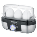 Severin cuiseur � oeufs ek 3163, pour 3 oeufs, inox / noir