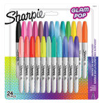 Sharpie marqueur glam pop - pointe fine biseautée - encre permanente - lot de 24 assorties Sharpie marqueur glam pop - pointe fine biseautée - encre permanente - lot de 24 assorties