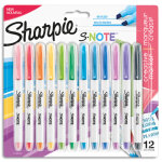 Sharpie pochette de 12 marqueurs permanents sharpie s - note pointe biseautée. coloris assortis pastel ... Sharpie pochette de 12 marqueurs permanents sharpie s - note pointe biseautée. coloris assortis pastel ...