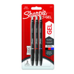 Sharpie stylo s - gel rtractable pointe moyenne 0, 7 mm - pochette de 3 assortis