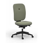 Chaise de bureau ergonomique alaia dossier et assise en tissu - vert d'eau