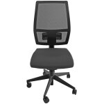 Chaise de bureau ergonomique m�lania tissu et maille filet noir hauteur r�glable - dossier roulettes