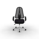 Sige de bureau open point deluxe tissu et maille hauteur rglable - accoudoirs dossier roulettes