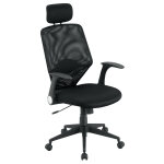 Sige de bureau starting maille tissu noir hauteur rglable - accoudoirs dossier appuie - tte roulette ...