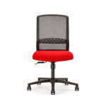 Si�ge de bureau tekna tissu polyester r�sille hauteur r�glable - rouge