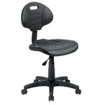 Si�ge standard polyur�thane hauteur ajustable � roulettes noir