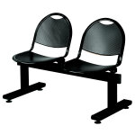 Si�ge sur poutre m�tal d'accueil axil 2 places noir