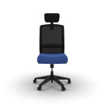 Sige tekna avec ttire, rsille / tissu bleu m1, 112  124 cm de hauteur