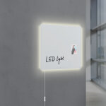 Sigel artverum tableau verre tremp design ultra brillant - eclairage led - surface magntique - l. 48 ...