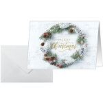 Sigel carte de nol 'christmas wreath', a6 paysage