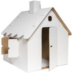 Smartboxpro maison de jeu, en carton ondul, blanc