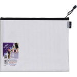 Snopake pochette a4 fourre - tout renforce ''eva mesh'' avec soufflet fermeture zip mtal