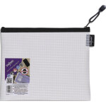 Snopake pochette a5 fourre - tout renforce ''eva mesh'' avec soufflet fermeture zip mtal