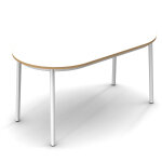 Sokoa table de restauration ovale klik h. 74 cm - plateau blanc - pieds blanc Sokoa table de restauration ovale klik h. 74 cm - plateau blanc - pieds blanc