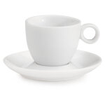 Sous - tasse en porcelaine pour tasse moka - blanc - lot de 12