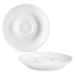 Sous - tasse en porcelaine pour tasse  th eo - blanc - lot de 12