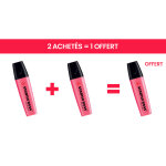 Stabilo boss original surligneur pointe biseaut�e 2 et 5 mm - rose - offre 2 achet�s = 1 offert