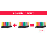 Stabilo boss original - surligneur pointe biseaut�e 2 et 5 mm - set de bureau de 15 coloris assortis ...