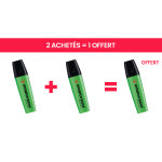 Stabilo boss original surligneur pointe biseaut�e 2 et 5 mm - vert - offre 2 achet�s = 1 offert