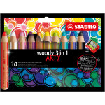Stabilo crayon de couleur effaçable pefc multi - talents woody 3 en 1 - etui de 10 coloris assortis + ... Stabilo crayon de couleur effaçable pefc multi - talents woody 3 en 1 - etui de 10 coloris assortis + ...