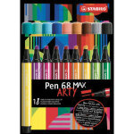 Stabilo etui carton de 18 feutres pen 68 max arty. pointe large biseautée. coloris assortis Stabilo etui carton de 18 feutres pen 68 max arty. pointe large biseautée. coloris assortis