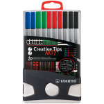 Stabilo feutres de dessin creative tips arty - 5 pointes différentes - pochette de 20 coloris assortis ... Stabilo feutres de dessin creative tips arty - 5 pointes différentes - pochette de 20 coloris assortis ...