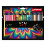Stabilo pen 68 arty feutre de dessin pointe moyenne - etui carton de 30 feutres - coloris assortis Stabilo pen 68 arty feutre de dessin pointe moyenne - etui carton de 30 feutres - coloris assortis