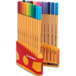 Stabilo point 88 stylo - feutre pointe fine (0, 4 mm) - colorparade de 20 stylo - feutres - coloris assortis ...