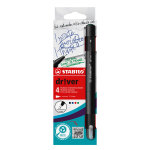 Stabilo stylo - feutre dr!ver pointe fine (0, 4mm) - corps en plastique biosourc - pochette de 4 couleurs ...