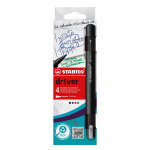 Stabilo stylo - feutre dr!ver pointe moyenne (0, 8mm) - corps en plastique biosourc - pochette de 4 ...