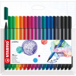 Stabilo stylo - feutre pointmax - pointe large - tui de 18 coloris d'encre assortis