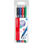 Stabilo stylo - feutre pointmax pointe moyene en nylon - couleurs d'encre assorties - pochette de 4 Stabilo stylo - feutre pointmax pointe moyene en nylon - couleurs d'encre assorties - pochette de 4