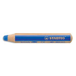 Stabilo woody 3in1 crayon de couleur multi - surfaces mine extra - large (10 mm) - bleu outremer