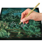 Crayon de couleur m�tallique design journey