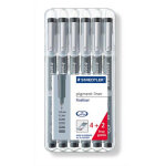 Staedtler etui chevalet 6 feutres noirs pointe calibre 0, 05 / 0, 1 / 0, 2 / 0, 3 / 0, 5 / 0, 8 - 4 ...