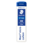 Staedtler mars mars micro carbon - etui de 12 mines hb 0, 7 mm pour porte - mines