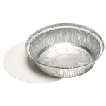 Coupelle en aluminium rond, avec couvercle, 700 ml