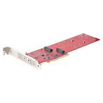 Startech. com adaptateur pcie m. 2 - pcie x8 / x16 vers double nvme ou ahci m. 2 ssd - pci express 4. ...