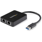 Startech. com adaptateur usb 3. 0 � double port gigabit ethernet avec port usb - 10 / 100 / 100 - adaptateur ...